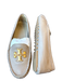 Tory Burch Shoe Size 7 Gray Leather Loafer Gold Logo Loafers Gray / 7