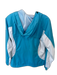 Columbia Blue & White Hood Mesh Inside Pockets Raincoat Blue & White / S
