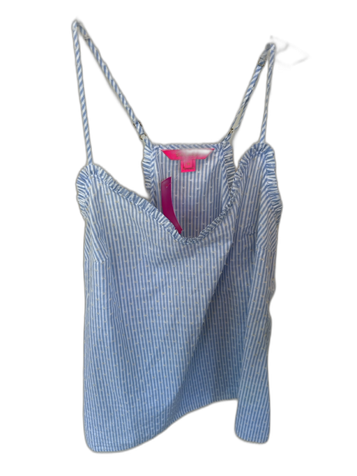 Lilly Pulitzer Size M blue and white Striped Cotton Spaghetti Strap Top blue and white / M