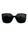 Tory Burch Black & Gold Square Frame Cat Eye Gold Logo Sunglasses Black & Gold