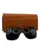 Tory Burch Black & Gold Square Frame Cat Eye Gold Logo Sunglasses Black & Gold