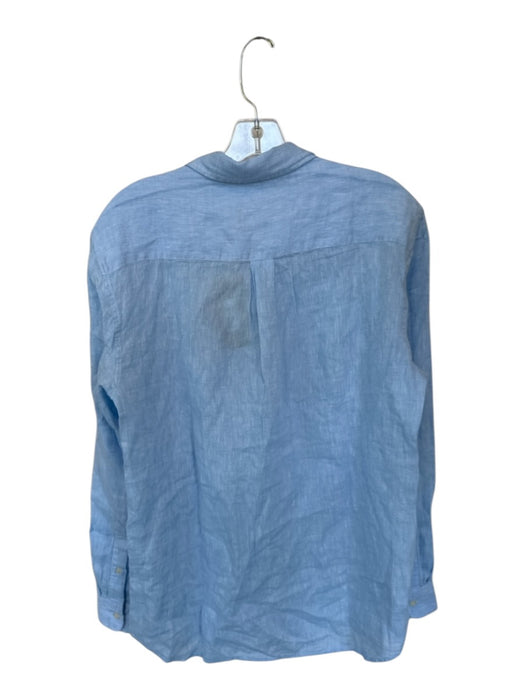 Vineyard vines Size S Baby Blue Linen Button Down Long Sleeve Collar Top Baby Blue / S
