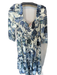 Sunday Up Size L Navy & Light Blue Polyester Blend Square Neck Long Sleeve Dress Navy & Light Blue / L