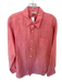 Tommy Bahama Size M Salmon Linen Button Down Front Pocket Long Sleeve Shirt Salmon / M