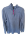 Tommy Bahama Blue Cotton Blend Quarter Zip Long Sleeve Pullover Blue / M