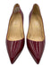 Christian Louboutin Shoe Size 38.5 Deep Red Leather Upper Patent Platform Pumps Deep Red / 38.5