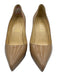 Christian Louboutin Shoe Size 38.5 Beige Leather Upper Patent Pointed Toe Pumps Beige / 38.5