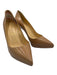 Christian Louboutin Shoe Size 38.5 Beige Leather Upper Patent Pointed Toe Pumps Beige / 38.5