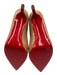 Christian Louboutin Shoe Size 38.5 Beige Leather Upper Patent Pointed Toe Pumps Beige / 38.5