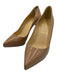 Christian Louboutin Shoe Size 38.5 Beige Leather Upper Patent Pointed Toe Pumps Beige / 38.5