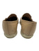 Miu Miu Shoe Size 38.5 Beige & Silver Leather Upper Toe Cap Pointed Toe Loafers Beige & Silver / 38.5