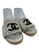 Chanel Shoe Size 38 White, Beige & Black textile upper Tweed Espadrille Sandals White, Beige & Black / 38