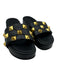 Valentino Garavani Shoe Size 39 Black & Gold Tone Leather Upper Quilted Sandals Black & Gold Tone / 39