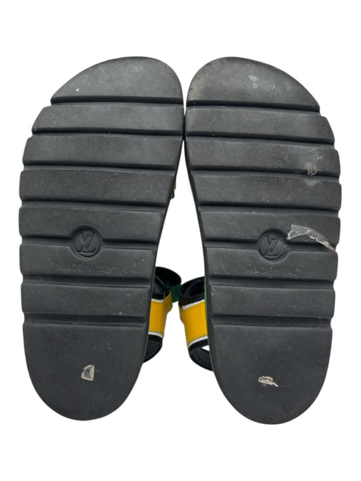 Louis Vuitton Shoe Size est 9 Green, Yellow & Black Leather Upper Sandals Green, Yellow & Black / est 9
