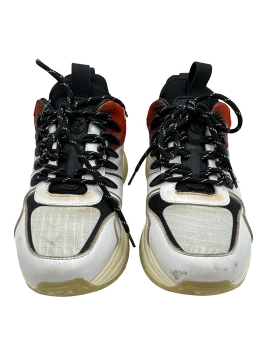Louis Vuitton Shoe Size 38 White, Black & Orange Patent Detail Chunky Sneakers White, Black & Orange / 38