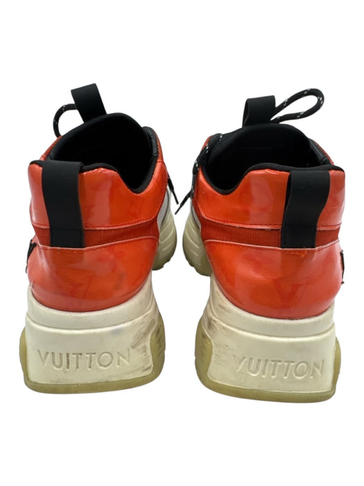 Louis Vuitton Shoe Size 38 White, Black & Orange Patent Detail Chunky Sneakers White, Black & Orange / 38