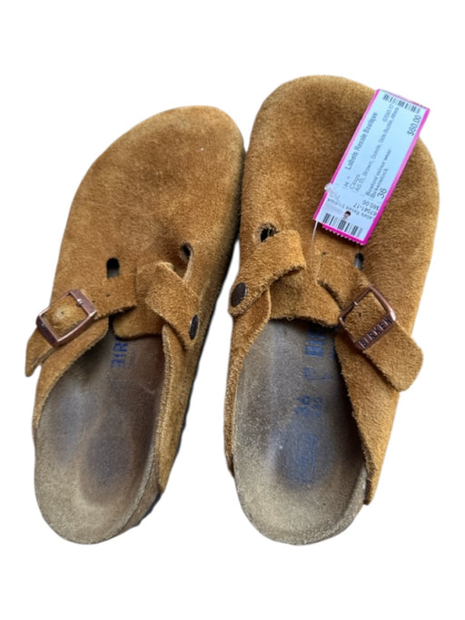 Birkenstock Shoe Size 36 Brown Suede Side Buckle Clogs Brown / 36
