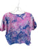 Cali Dreaming Size XS Blue & Pink Cotton Short Sleeve Tie Dye Raw Hem Top Blue & Pink / XS