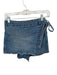 We The Free Size 6 Med Dark Wash Cotton Side Tie Raw Hem Denim Mini Skort Med Dark Wash / 6