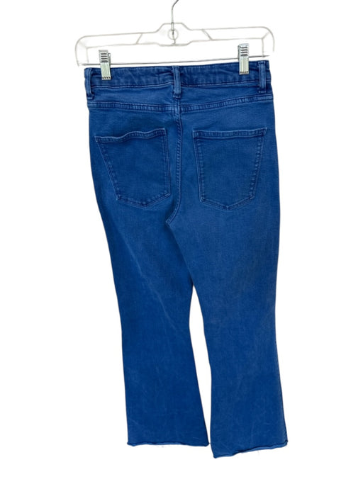 Zara Size 4 Blue Cotton Blend High Waist Flare Jeans Blue / 4