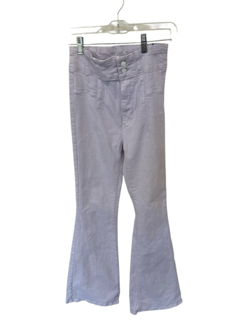 We The Free Size 27 Lavender Cotton Blend High Waist Flare Jeans Lavender / 27