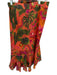 En Creme Size S/M Green & Orange Cotton Blend Smocked Tropical Midi Skirt Set Green & Orange / S/M