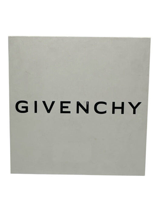 Givenchy Silver Crystal Faux Pearl Pendant Open Hoop Choker Necklace Silver