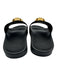 Versace Shoe Size est 38 Black & Gold Rubber Medusa Greek Key Open Toe Sandals Black & Gold / est 38