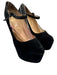 Christian Louboutin Shoe Size 38.5 Black Leather Suede Platform Stiletto Pumps Black / 38.5
