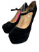 Christian Louboutin Shoe Size 38.5 Black Leather Suede Platform Stiletto Pumps Black / 38.5