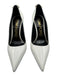 Tom Ford Shoe Size 39 White & Gold Patent Leather Pointed Toe Initial Pumps White & Gold / 39