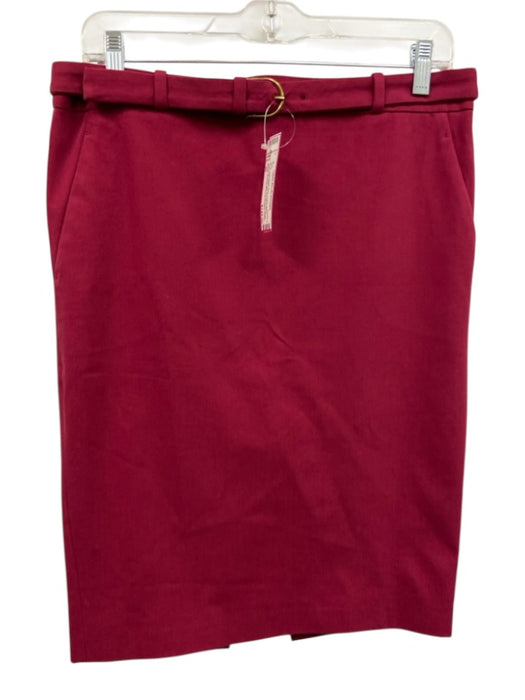 Gucci Size 40 Red Cotton Blend Pocketed Back Zip Pencil Knee length Skirt Red / 40