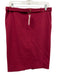 Gucci Size 40 Red Cotton Blend Pocketed Back Zip Pencil Knee length Skirt Red / 40