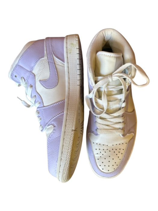 Nike Shoe Size 7.5 White & Lilac Purple Leather High Top lace up Sneakers White & Lilac Purple / 7.5