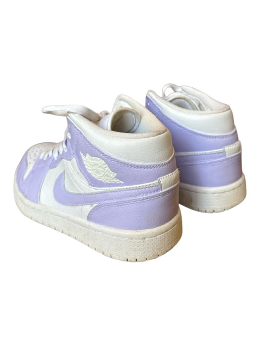 Nike Shoe Size 7.5 White & Lilac Purple Leather High Top lace up Sneakers White & Lilac Purple / 7.5