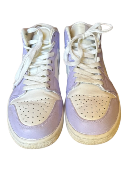 Nike Shoe Size 7.5 White & Lilac Purple Leather High Top lace up Sneakers White & Lilac Purple / 7.5