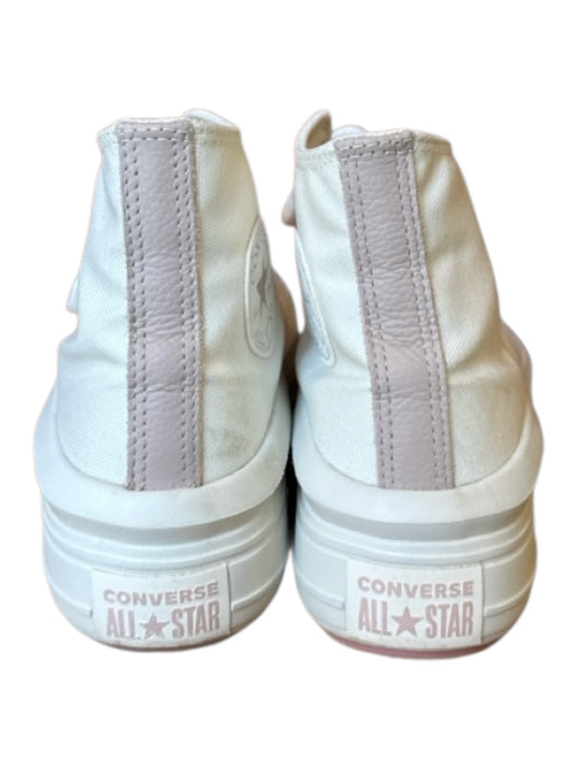 Converse Shoe Size 9 Off White Canvas & Leather High Top lace up Sneakers Off White / 9