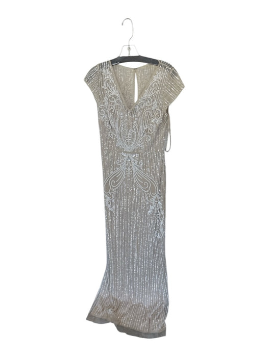 BHLDN Size 4 nude Beaded Mesh Pearl Sash incl. Gown nude / 4