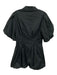 Jonathan Simkhai Size 6 Black Cotton Blend Button Down Bubble Hem Mini Dress Black / 6