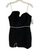 Amanda Uprichard Size M Black & White Polyester Contrast Piping Asymmetric Dress Black & White / M