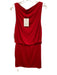 Reformation Size M Red Tencel Blend foldover waist Boat Neck Mini Dress Red / M