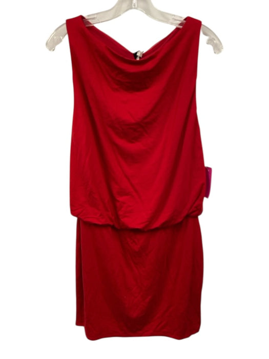 Reformation Size M Red Tencel Blend foldover waist Boat Neck Mini Dress Red / M