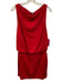 Reformation Size M Red Tencel Blend foldover waist Boat Neck Mini Dress Red / M