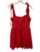 Kendall Lane Size S Red Synthetic Contrast Stitch Gathered Waist Mini Dress Red / S
