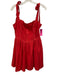 Kendall Lane Size S Red Synthetic Contrast Stitch Gathered Waist Mini Dress Red / S