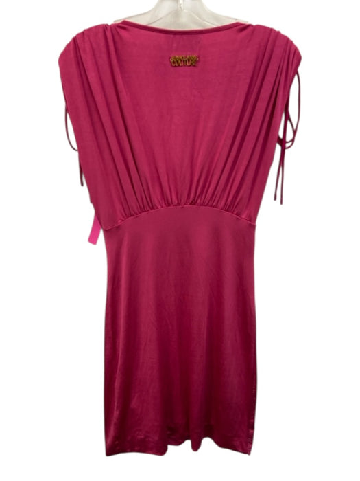 Versace Jeans Couture Size 6 Magenta Pink Polyamide Ruched shoulders Dress Magenta Pink / 6