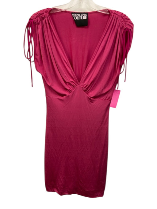 Versace Jeans Couture Size 6 Magenta Pink Polyamide Ruched shoulders Dress Magenta Pink / 6