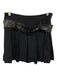 Ramy Brook Size 4 Black PU Leather Pleated Belt Mini Skirt Black / 4