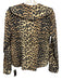 Ganni Size 34 Brown & Black Cotton Leopard Print Long Sleeve Button up Top Brown & Black / 34