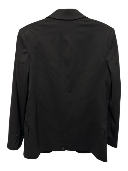 AYR Size XS Black Wool Blend Flap Pocket Shoulder Pads One Button Blazer Jacket Black / XS